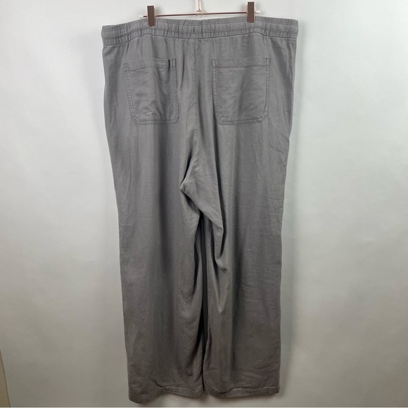 Old Navy Wide Leg Linen Blend Pants Pull On Basalt Color Neutral Minimalist XL - Picture 8 of 14